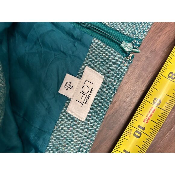 Ann Taylor LOFT Heather Blue A-Line Wool Blend Pencil Skirt, Sz 10 - Picture 4 of 7